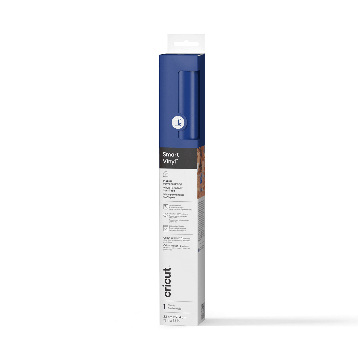 Cricut® Smart Vinyl™ Matless Permanent Vinyl (3 ft), 13 x36,Blue