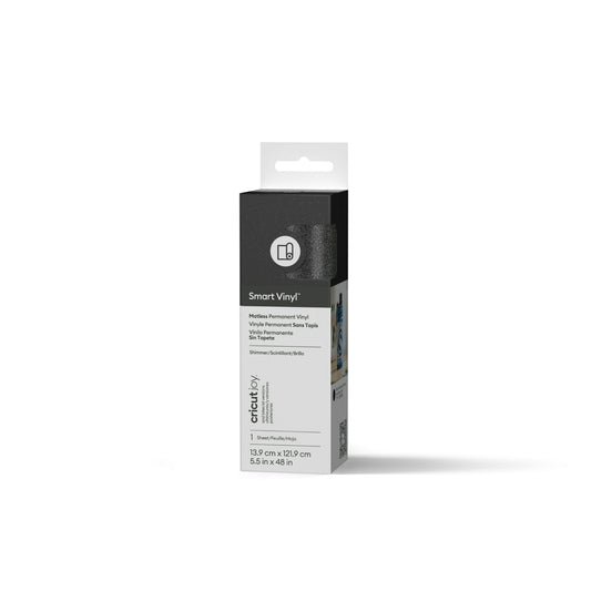 Cricut Joy™ Smart Vinyl™ Shimmer Matless Permanent Vinyl, 5.5" x 48",Black