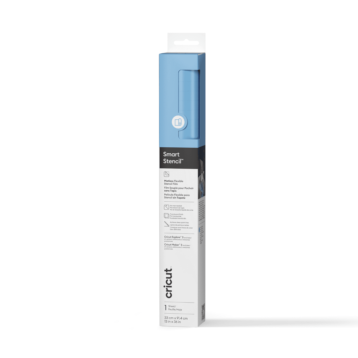 Cricut® Smart Stencil™ Matless Flexible Stencil Film (3 ft), 13" x 36",Clear