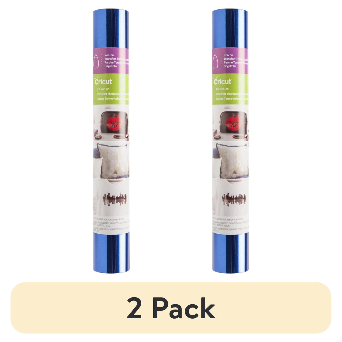 (2 pack) Cricut® Foil Iron-On™ Vinyl, Royal Blue, 12" x 24"