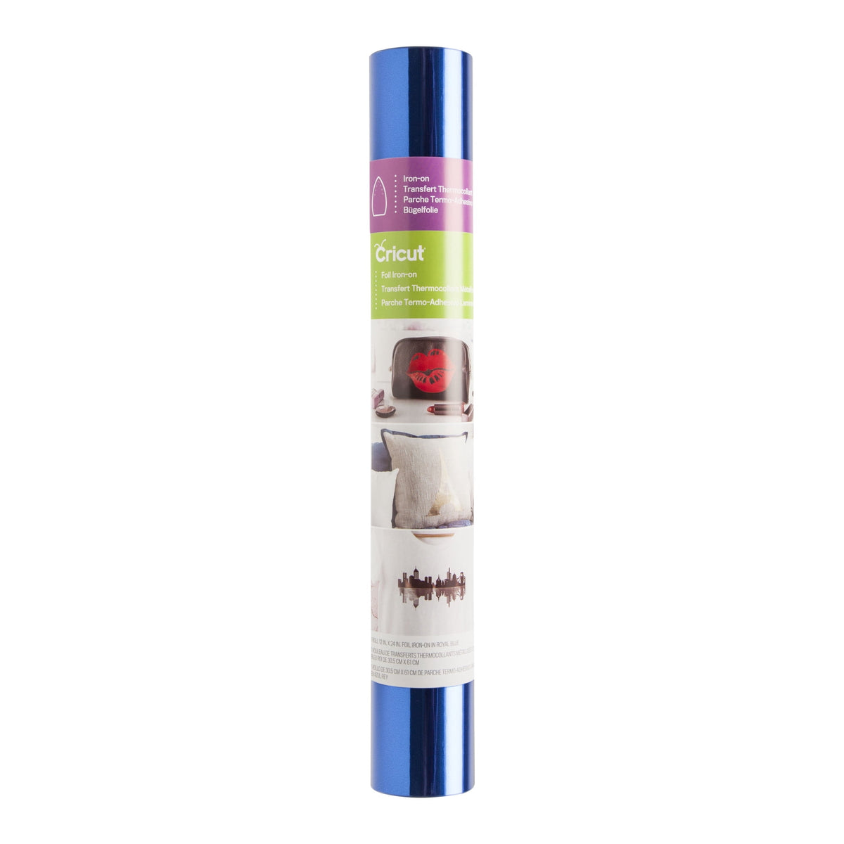 (2 pack) Cricut® Foil Iron-On™ Vinyl, Royal Blue, 12" x 24" — product image 2