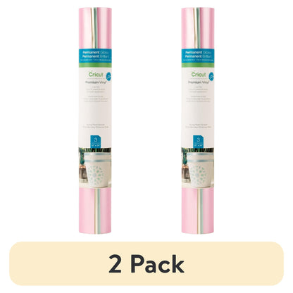 (2 pack) Cricut® Premium Vinyl™ Pearl Metallic Sampler, Spring – Permanent, 12" x 24"