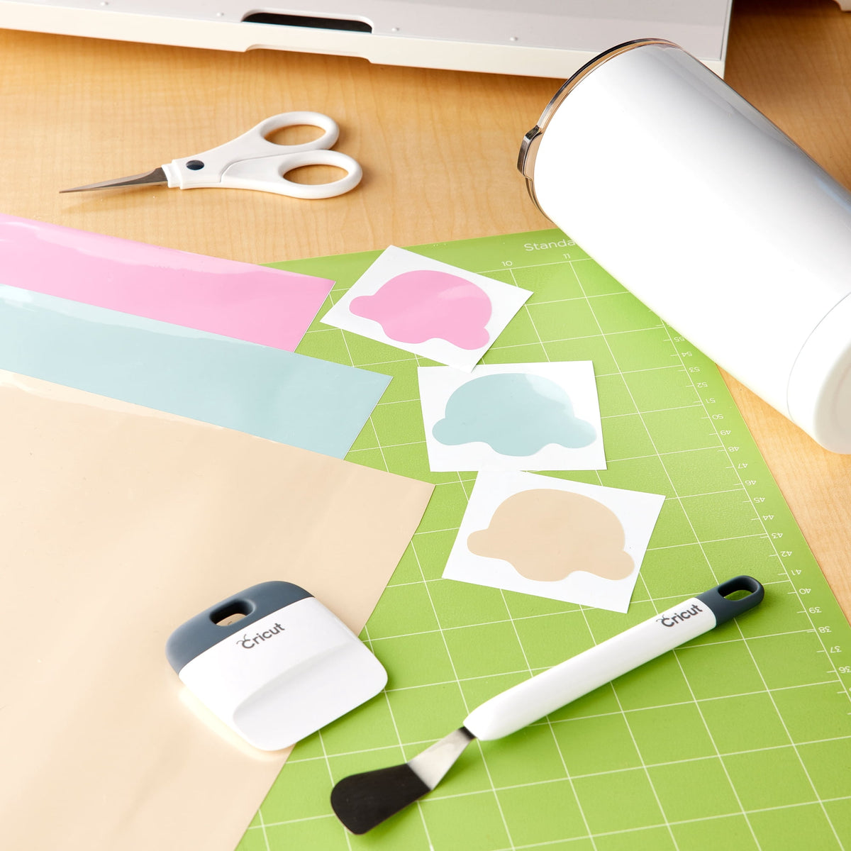 (2 pack) Cricut® Premium Vinyl™ Pearl Metallic Sampler, Spring – Permanent, 12" x 24" — product image 3