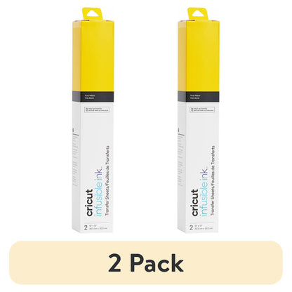 (2 pack) Cricut® Infusible Ink Sheets Solid (2), True Yellow, 12" x 12"