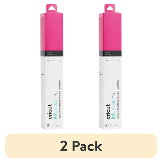 (2 pack) Cricut® Infusible Ink Sheets Solid (2), Party Pink, 12" x 12"