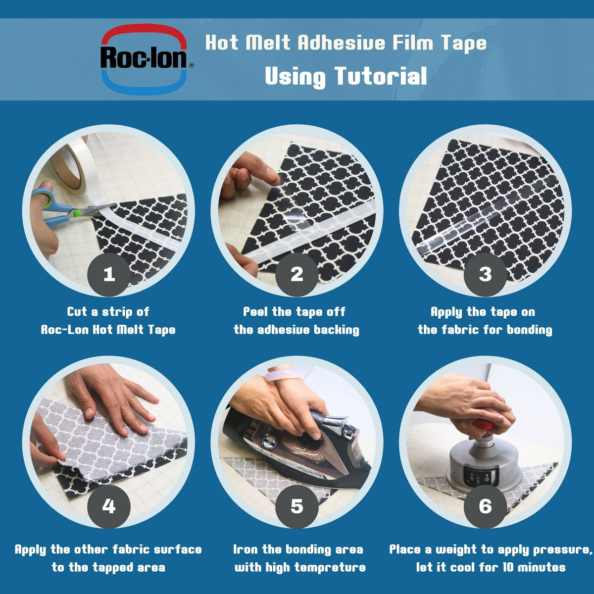 Roc-lon 1 Roll Iron on Hot Melt Tape Seam Sealer Repair Adhesive Fusible Tape, Waterproof Iron on Hot Melt Seam Sealing Tape, 27 Yards Length x 0.8 Inch Wide — product image 11