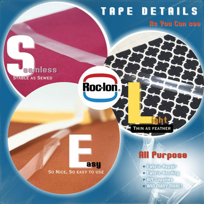 Roc-lon 1 Roll Iron on Hot Melt Tape Seam Sealer Repair Adhesive Fusible Tape, Waterproof Iron on Hot Melt Seam Sealing Tape, 27 Yards Length x 0.8 Inch Wide — product image 9