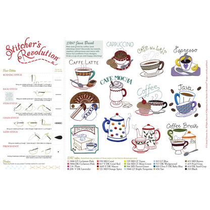 (3 pack) Stitcher's Revolution Java Break Iron OnTransfer Pattern for Embroidery, 12 Designs — product image 4