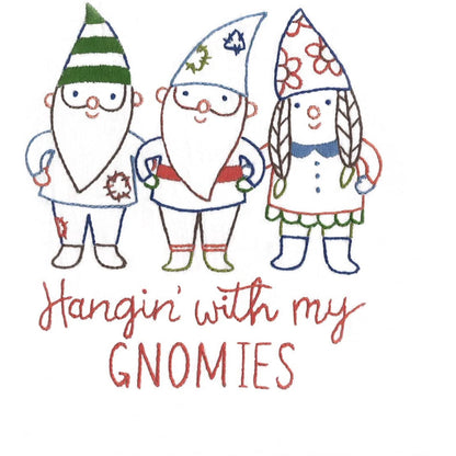 (3 pack) Stitcher's Revolution Gnome Sweet Gnome Iron On Transfer Embroidery Pattern, 9 Designs — product image 3