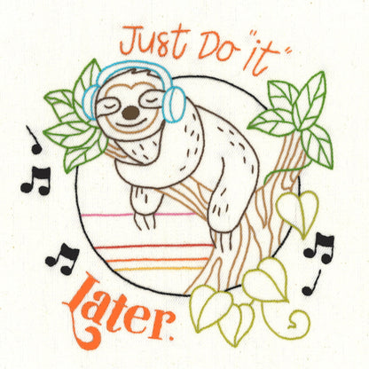 (3 pack) Sloths Iron-on Transfer Pattern for Embroidery and Painting by Stitcher's Revolution Brand — product image 5