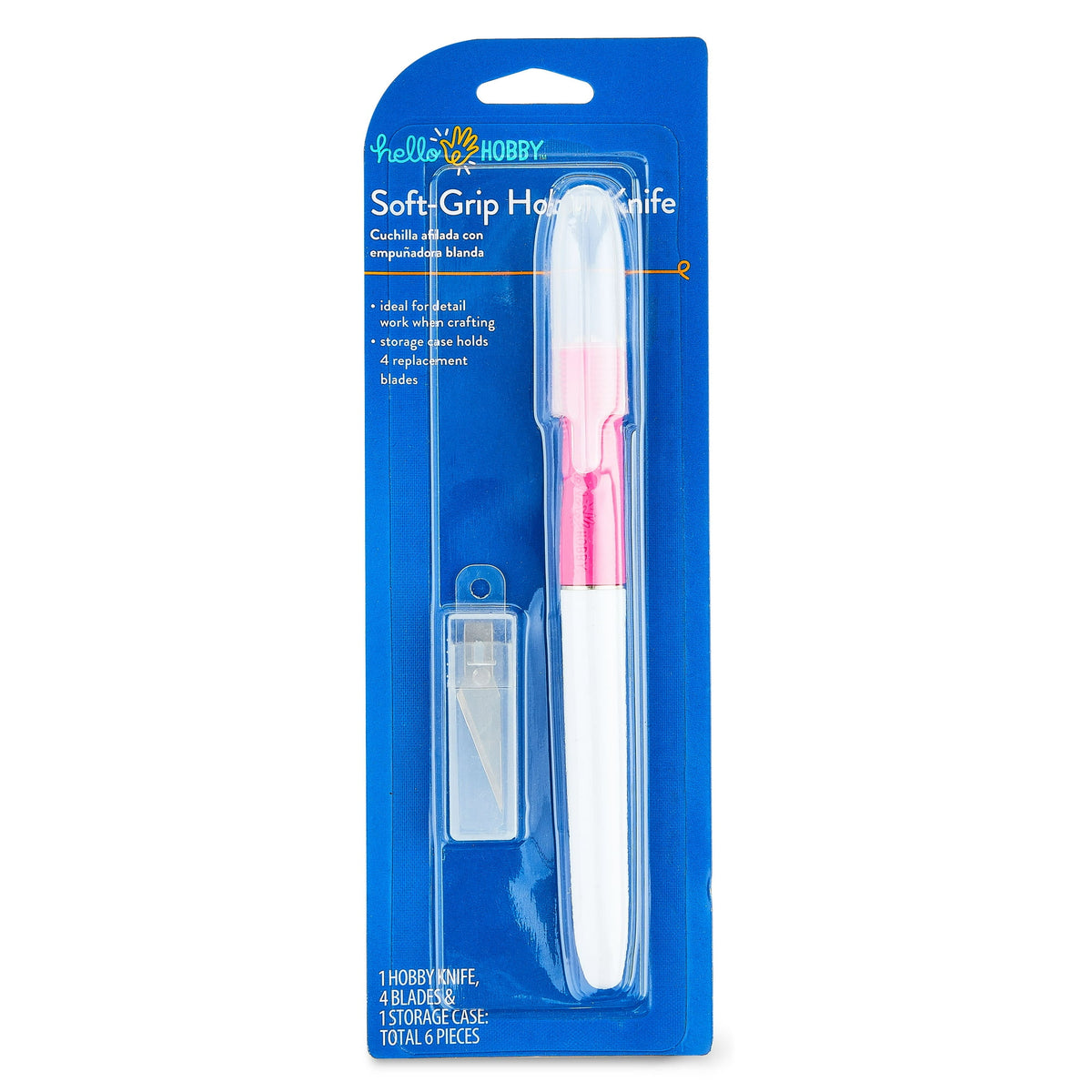 (2 pack) Hello Hobby Soft Grip Craft Knife, 6 Pieces, Pink — product image 5