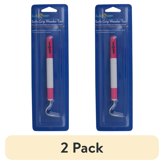(2 pack) Hello Hobby Pink Craft Weeder Tool with Soft Handle for Scrapbooking