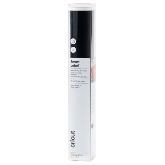 Cricut® Smart Label™ Writable Vinyl – Removable (3 ft), Black, 13" x 36"
