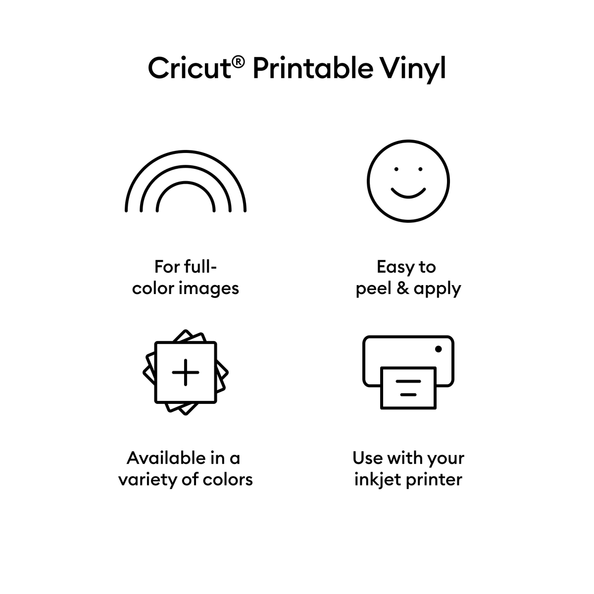 Cricut® Printable Vinyl - US Letter (12 ct), 8.5" x 11",White — product image 3
