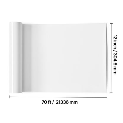 KFFKFF Heat Transfer Vinyl Roll, 12 in x 70 ft, Glossy White HTV for Iron-On Applications, Simple to Cut and Weed, Durable Adhesion, Works with Cutting Machines, Suitable for T-Shirts, Pillows, Hats — product image 8