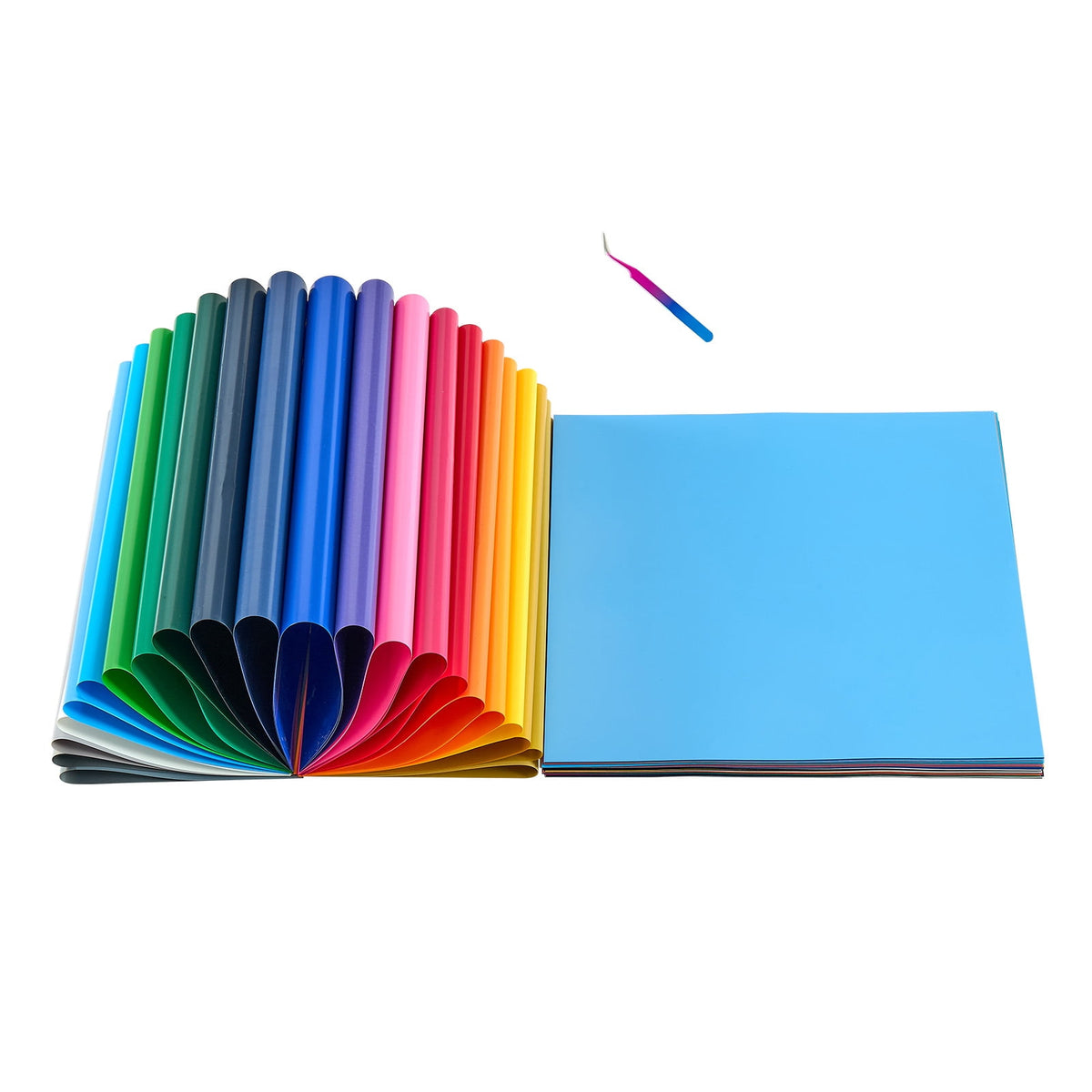 KFFKFF Heat Transfer Vinyl Bundle, 80 Sheets, 12 x 12 in, Multicolor HTV Iron-On Vinyl Set, Simple to Cut and Weed, Includes Accessories, Works with Cutting Machines, Suitable for T-Shirts