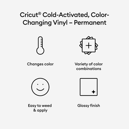 Cricut® Cold-Activated, Color-Changing Vinyl – Permanent, 12" x 24",Light Blue - Turquoise — product image 3