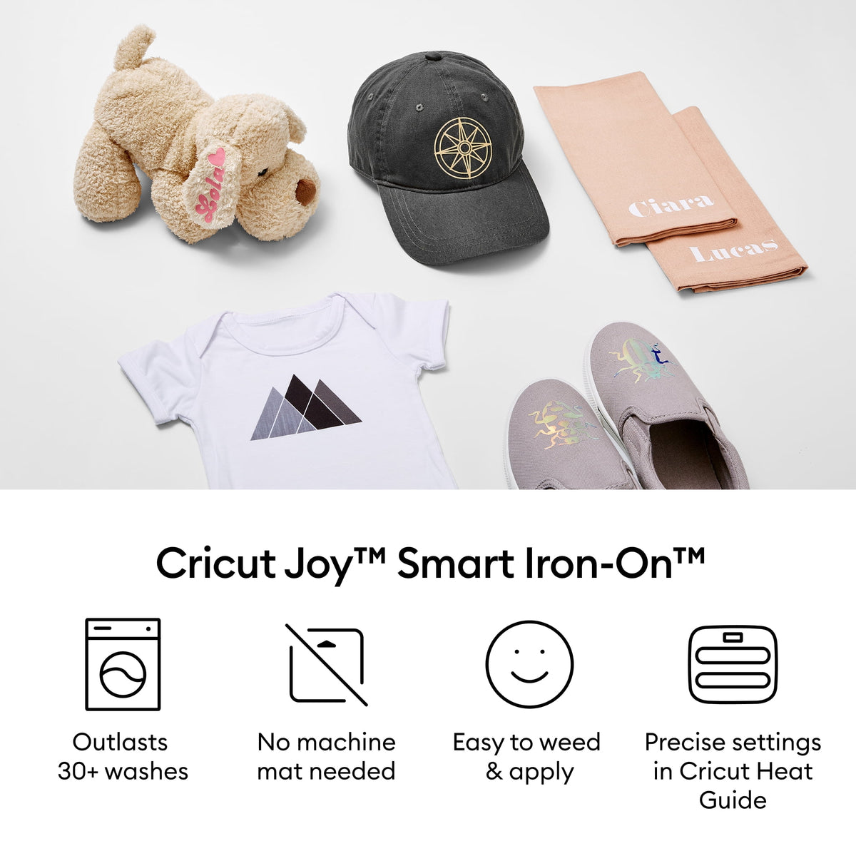 Cricut Joy™ Smart Iron-On™ Vinyl, 5.5" x 24", Kelly — product image 5