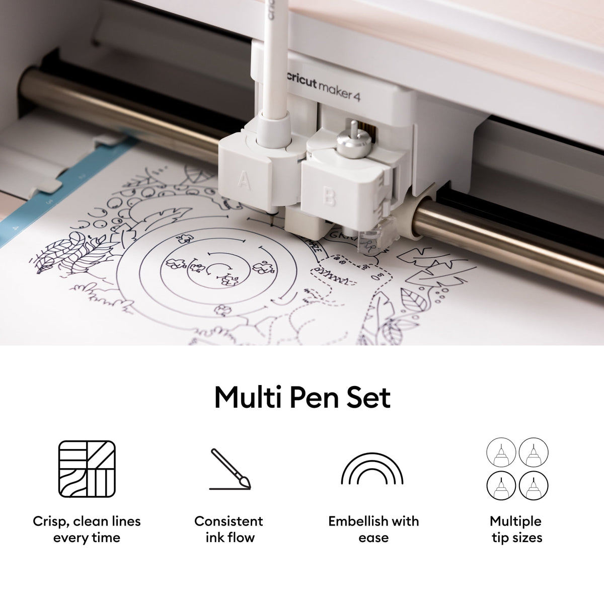 Cricut® Multi Pen Set, Black (5), Fine Point,Black — product image 2