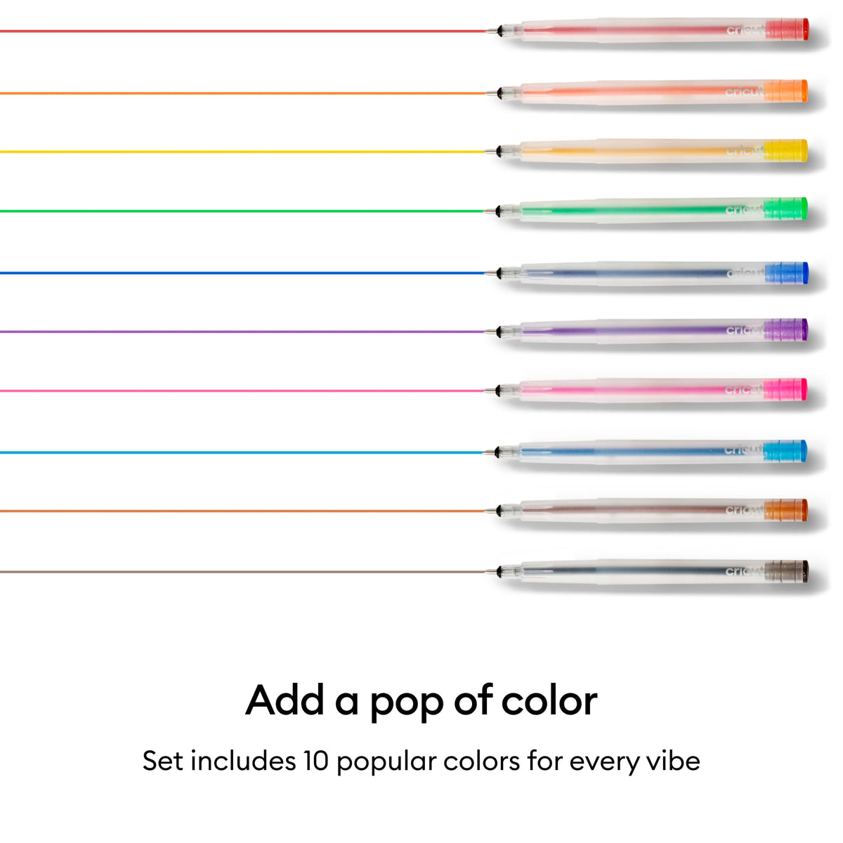 Cricut® Glitter Gel Pen 0.8 mm, Rainbow Sampler (10), .8 mm,Sampler — product image 3