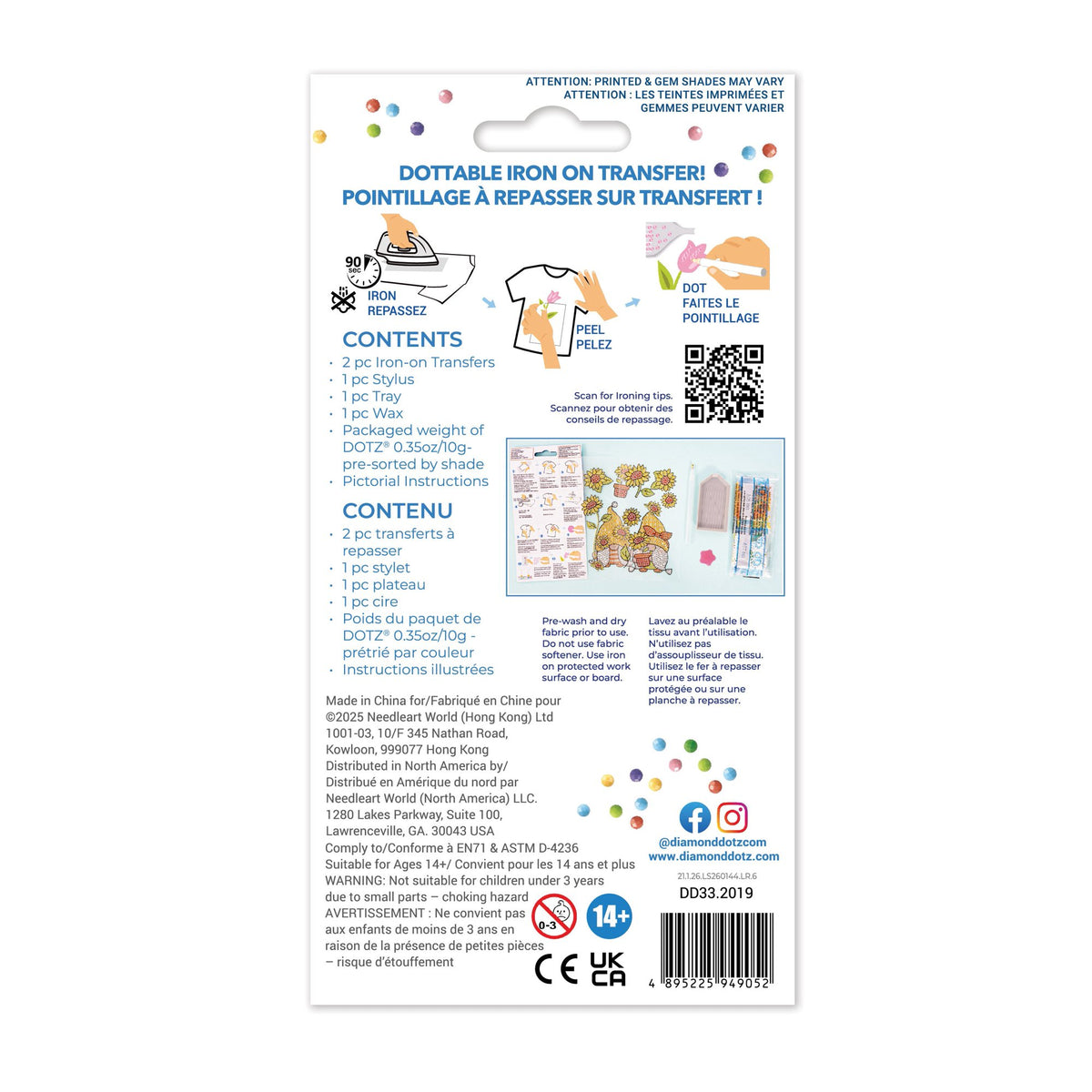DIAMOND DOTZ® Sunshine Gnomes Iron-On 'N' Dot Transfers — product image 6
