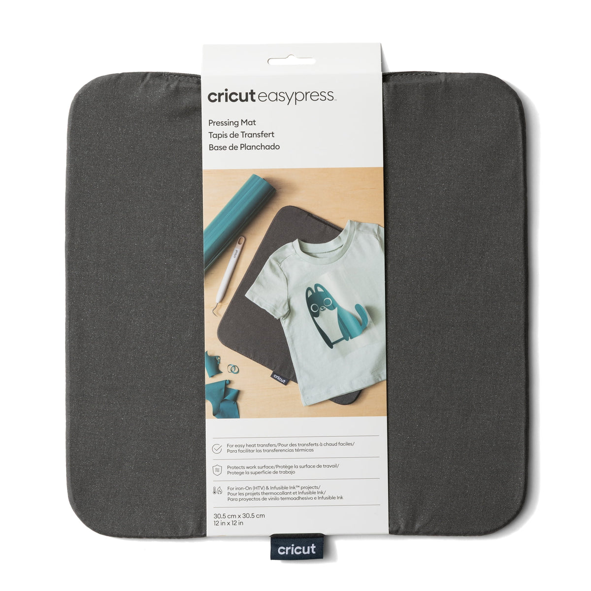 Cricut EasyPress® Mat, 12 in x 12 in, 12" x 12", Gray