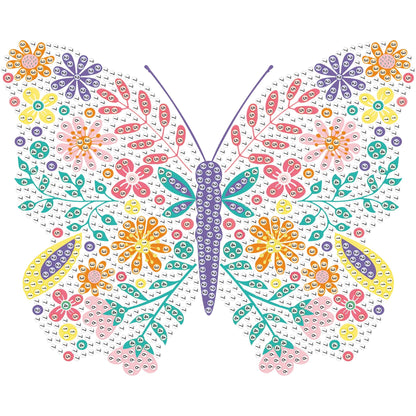 DIAMOND DOTZ® Floral Butterfly Iron-On 'N' Dot Transfer — product image 2