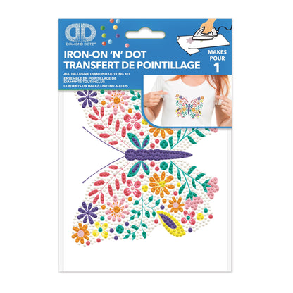 DIAMOND DOTZ® Floral Butterfly Iron-On 'N' Dot Transfer — product image 6