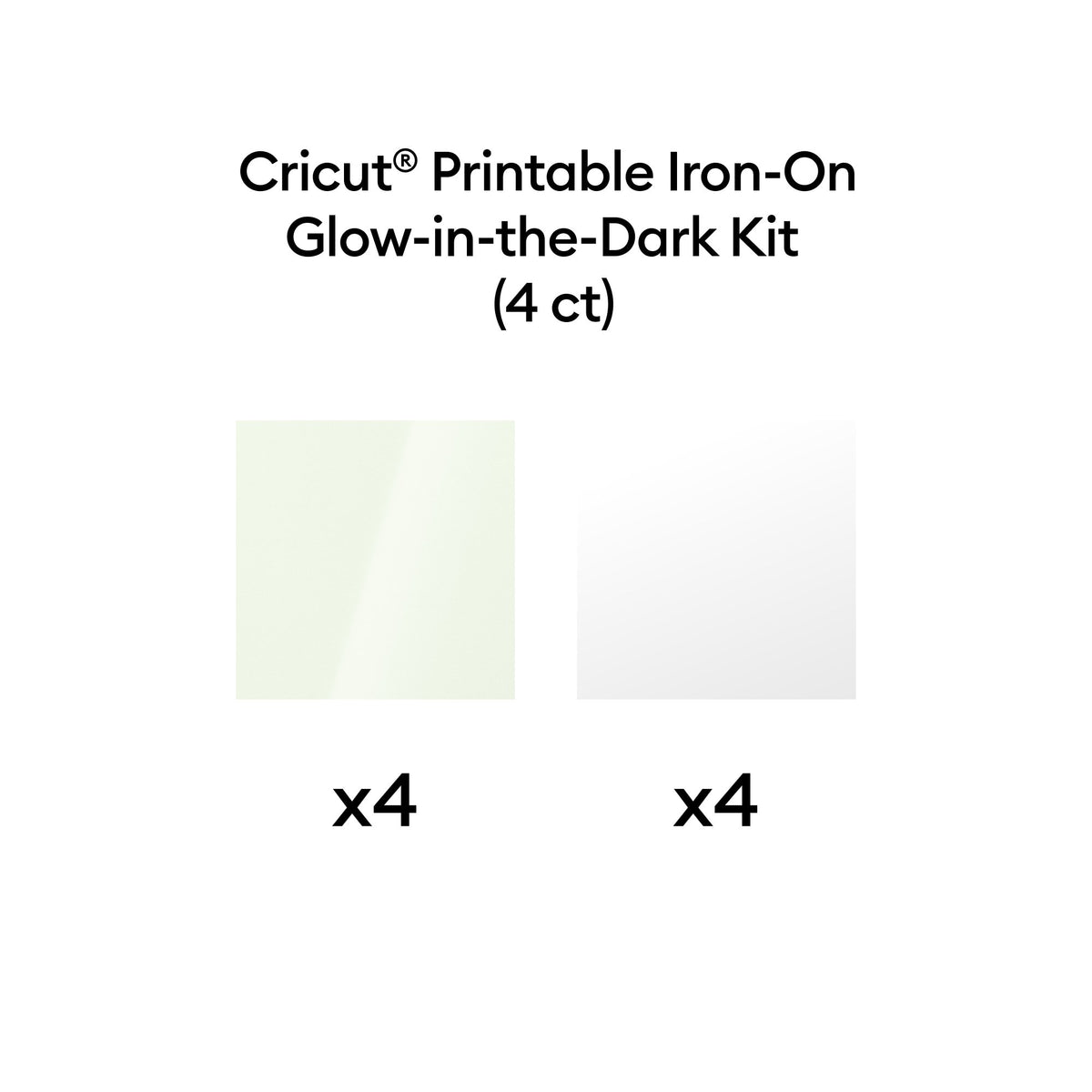 Cricut® Printable Iron-On Glow in the Dark Kit – 8.5 in x 11 in (4 ct) — product image 2