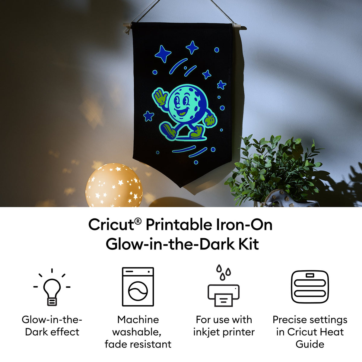 Cricut® Printable Iron-On Glow in the Dark Kit – 8.5 in x 11 in (4 ct) — product image 4