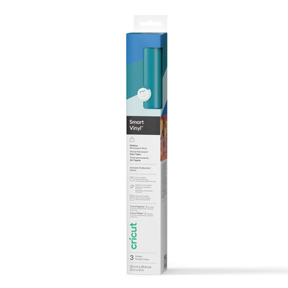 Cricut® Smart Vinyl™ Matless Permanent Vinyl, Marina Sampler - 13 in x 12 in (3 ct), 13" x 12",Mint, Aqua, Blue