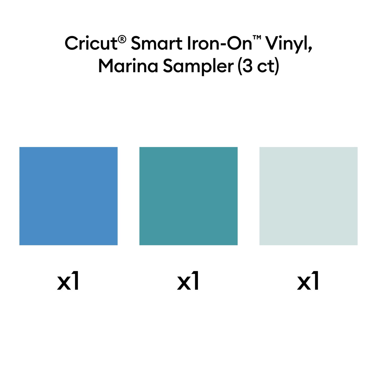 Cricut® Smart Vinyl™ Matless Permanent Vinyl, Marina Sampler - 13 in x 12 in (3 ct), 13" x 12",Mint, Aqua, Blue — product image 2