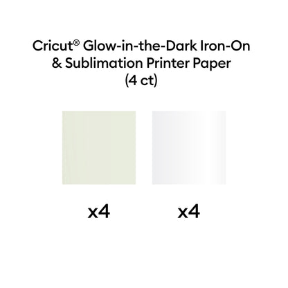 Cricut® Sublimation Glow-in-the-Dark Iron-On™ Vinyl Kit – 8.5 in x 11 in (4 ct) — product image 2
