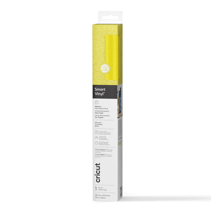 Cricut® Smart Vinyl™ Shimmer Matless Permanent Vinyl (13 in x 36 in), 13" x 36",Yellow