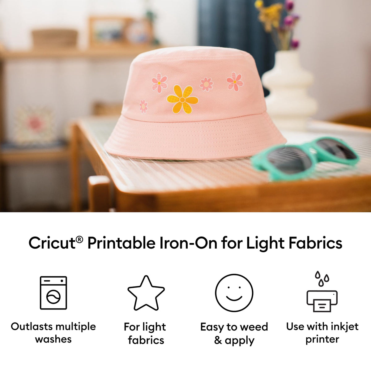 Cricut Printable Iron-On™ Vinyl, Light Fabrics - 8.5 in x 11 in (10), 8.5" x 11" — product image 4