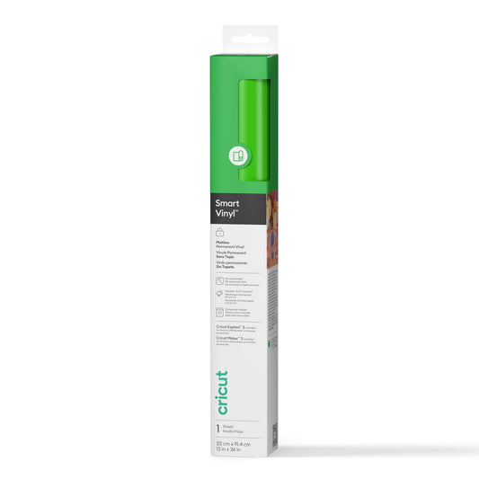 Cricut® Smart Vinyl™ Matless Permanent Vinyl (13 in x 36 in), 13" x 26",Spring Green