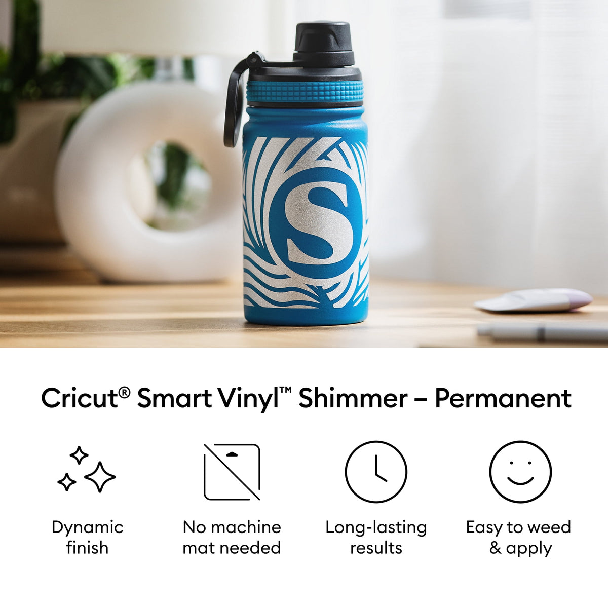 Cricut® Smart Vinyl™ Shimmer Matless Permanent Vinyl (13 in x 36 in), 13" x 36",Lavender — product image 3