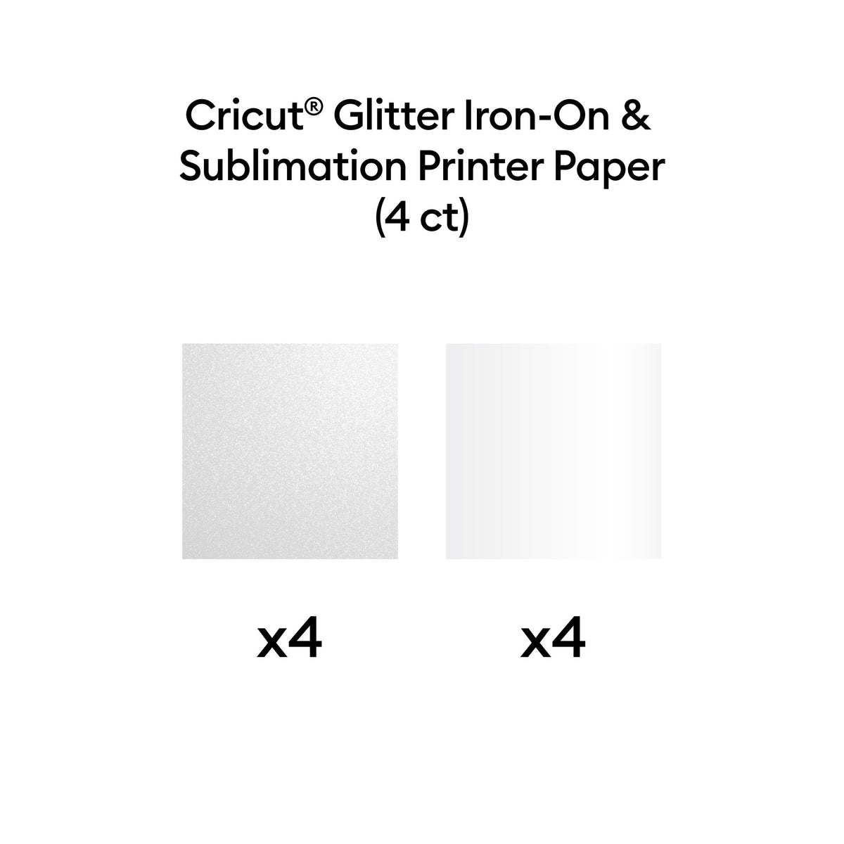 Cricut® Sublimation Glitter Iron-On™ Vinyl Kit – 8.5 in x 11 in (4 ct) — product image 2