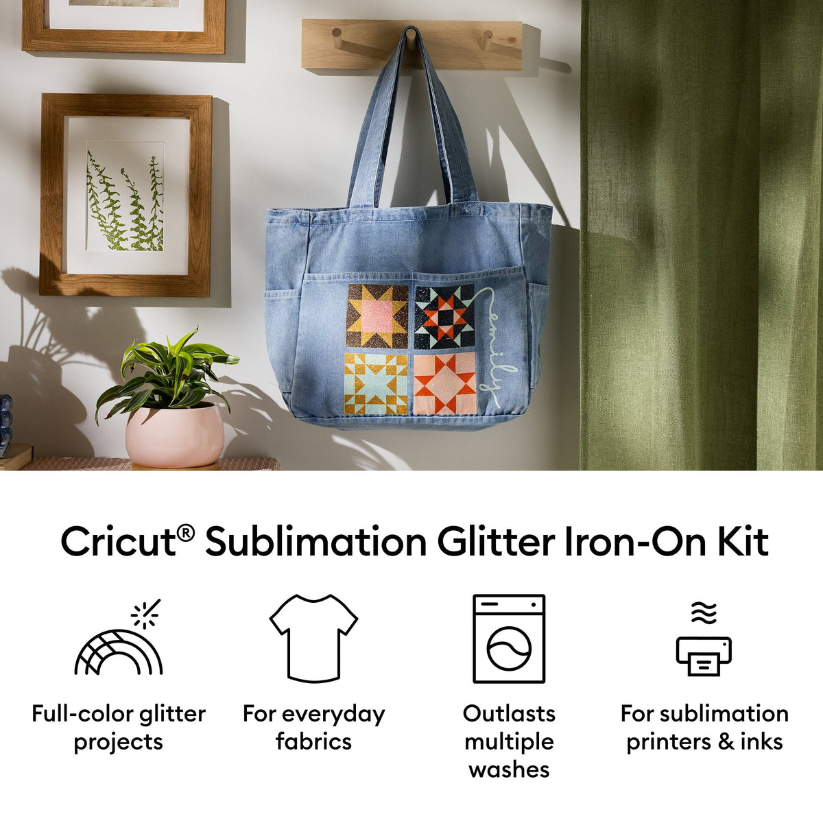 Cricut® Sublimation Glitter Iron-On™ Vinyl Kit – 8.5 in x 11 in (4 ct) — product image 4