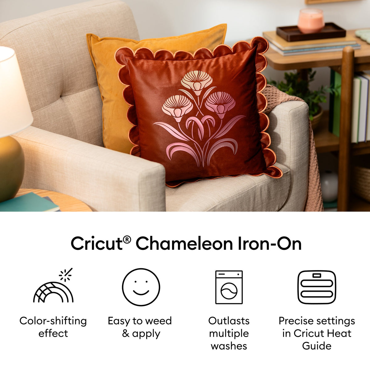 Cricut® Chameleon Iron-On™ Vinyl (12 in x 24 in), Red to Orange — product image 3