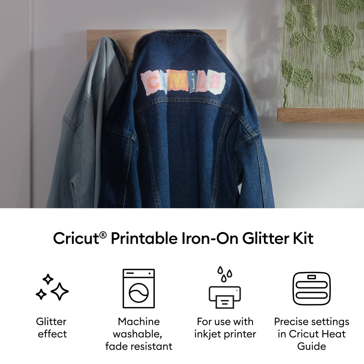 Cricut® Printable Iron-On Glitter Kit – 8.5 in x 11 in (4 ct) — product image 3