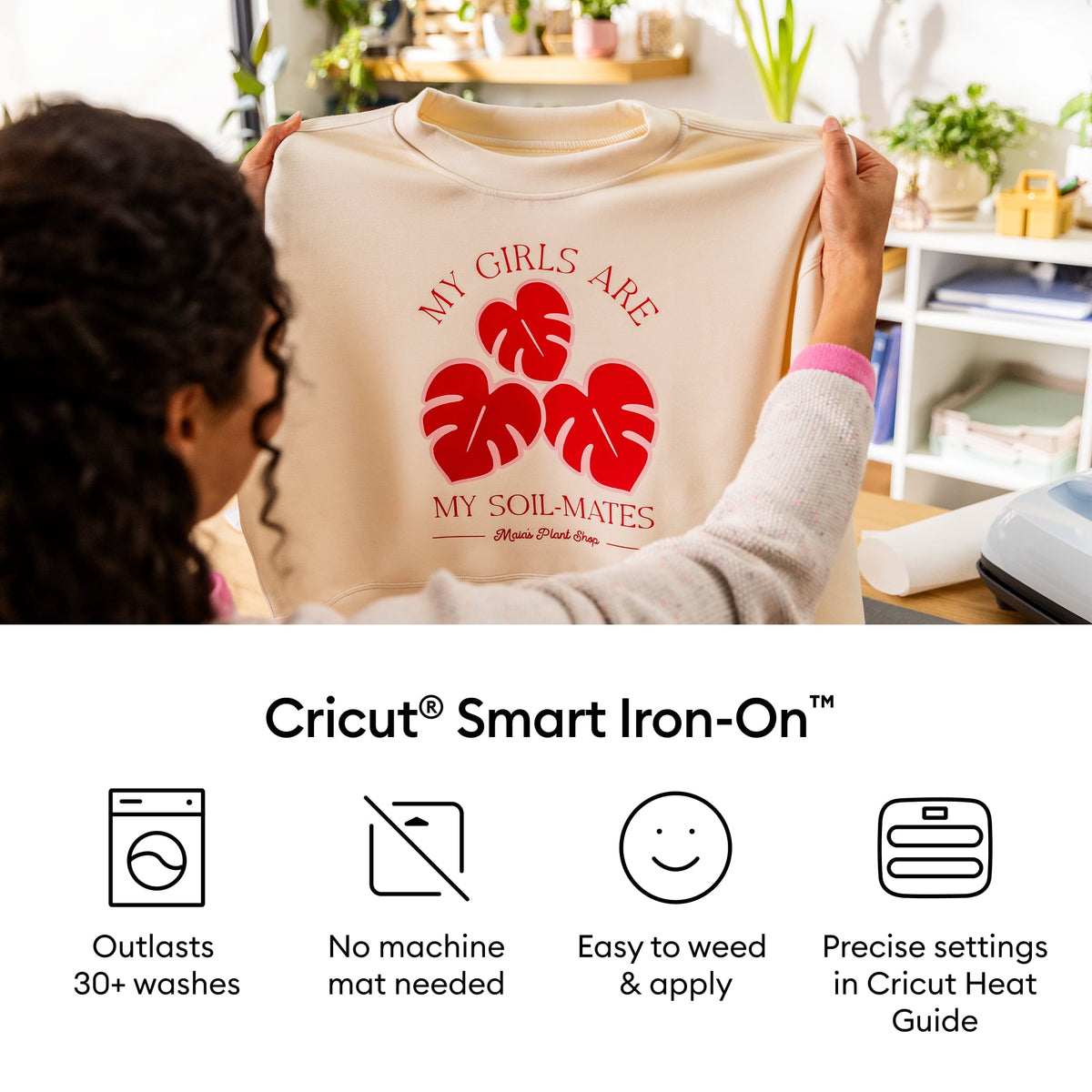 Cricut® Smart Iron-On™ Matless Heat Transfer Vinyl (13 in x 36 in), Lavender — product image 3