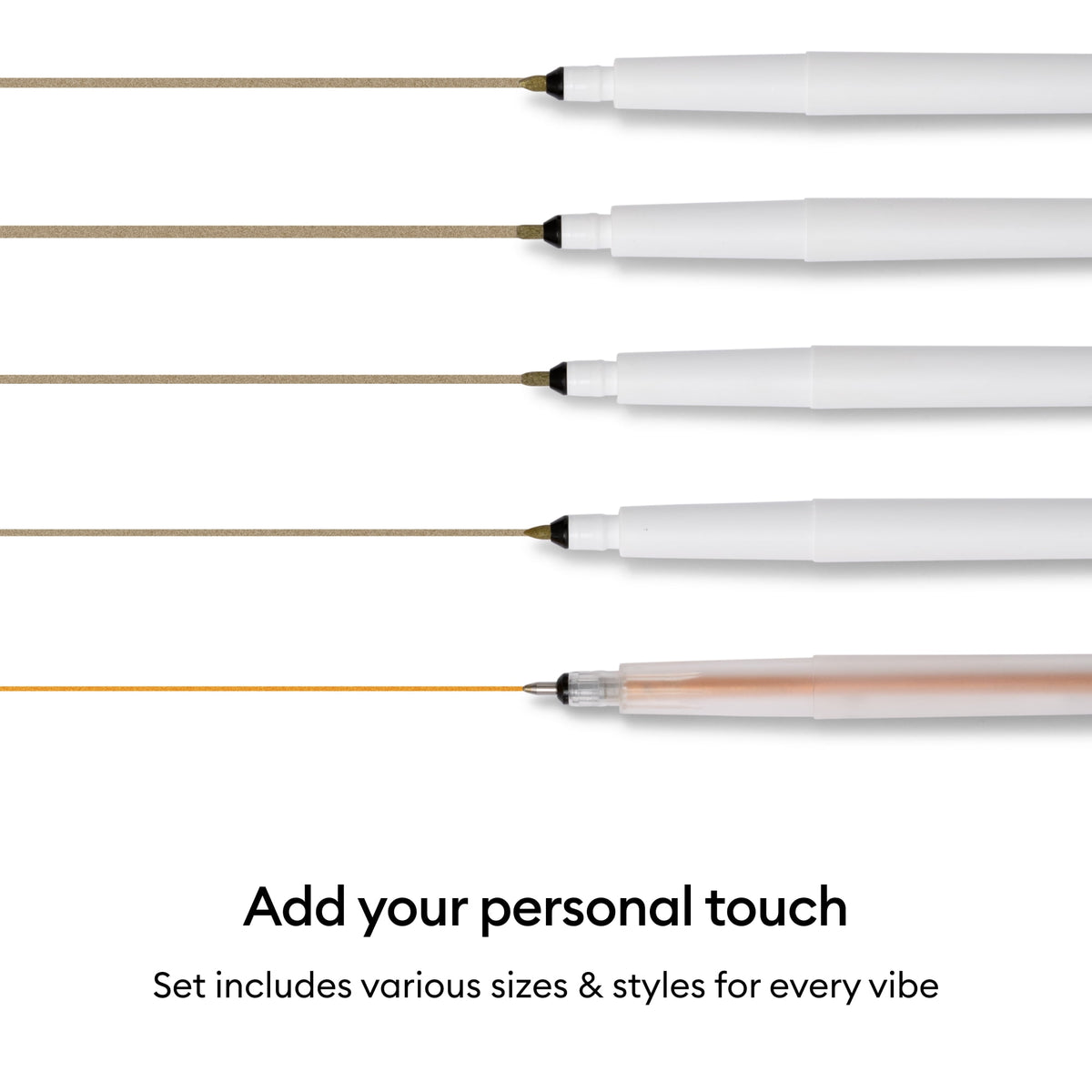 Cricut® Multi Pen Set, Gold (5), Fine Point,Gold — product image 3