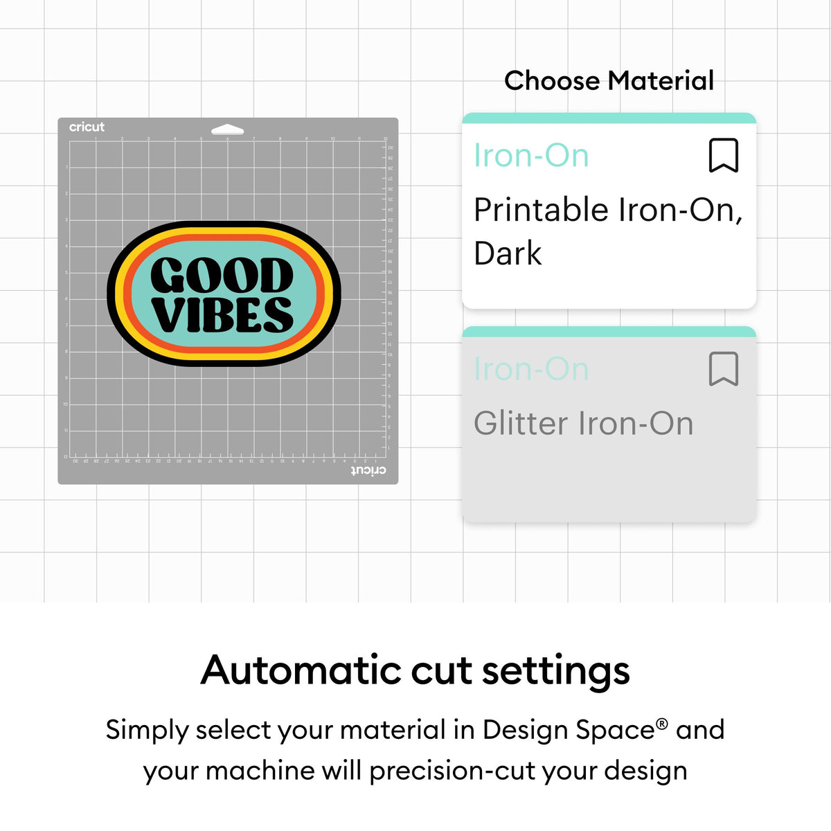 Cricut Printable Iron-On™ Vinyl For Dark Fabrics 8.5x11 (20), 8.5" x 11", White — product image 5