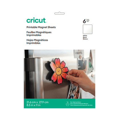 Cricut Printable Magnet Paper, (6), 8.5" x 11",White