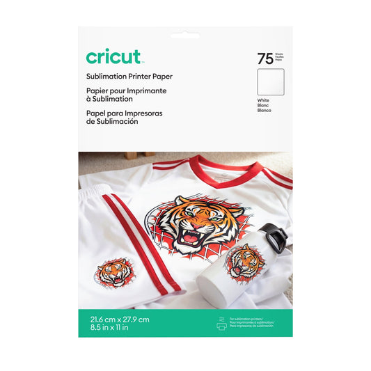 Cricut Sublimation Paper, (75) White, 8.5" x 11", White