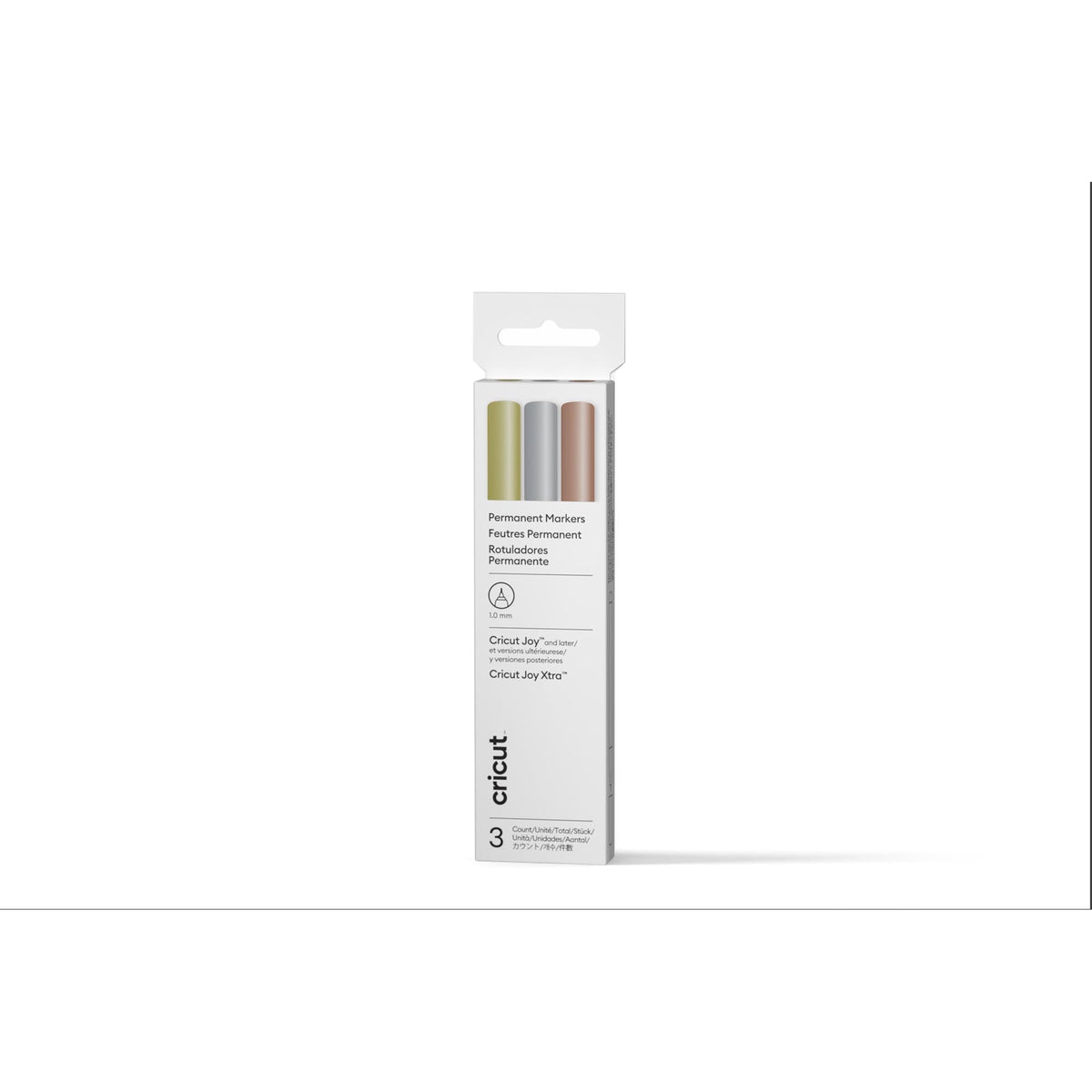 Cricut Joy™ Permanent Metallic Markers 1.0 mm, Gold/Silver/Copper (3), 1.0 mm,Multicolor
