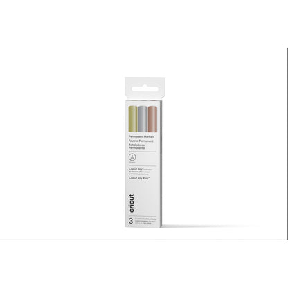 Cricut Joy™ Permanent Metallic Markers 1.0 mm, Gold/Silver/Copper (3), 1.0 mm,Multicolor