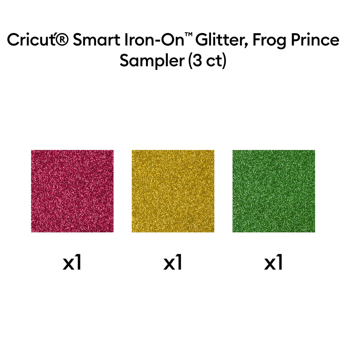 Cricut® Smart Iron-On™ Vinyl Glitter Matless Heat Transfer Vinyl, Frog Prince Sampler - 13 in x 12 in (3 ct), 13" x 12" — product image 2