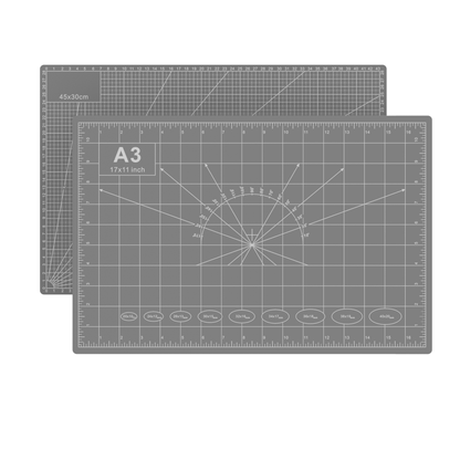 17x11 Inch Cutting Mat, A3 Size Self Healing Cutting Mat Pad, Double Sided Large Size Craft Cutting Pad, Non Slip Art Cutting Mat with Grid Ruler for DIY Craft Sewing